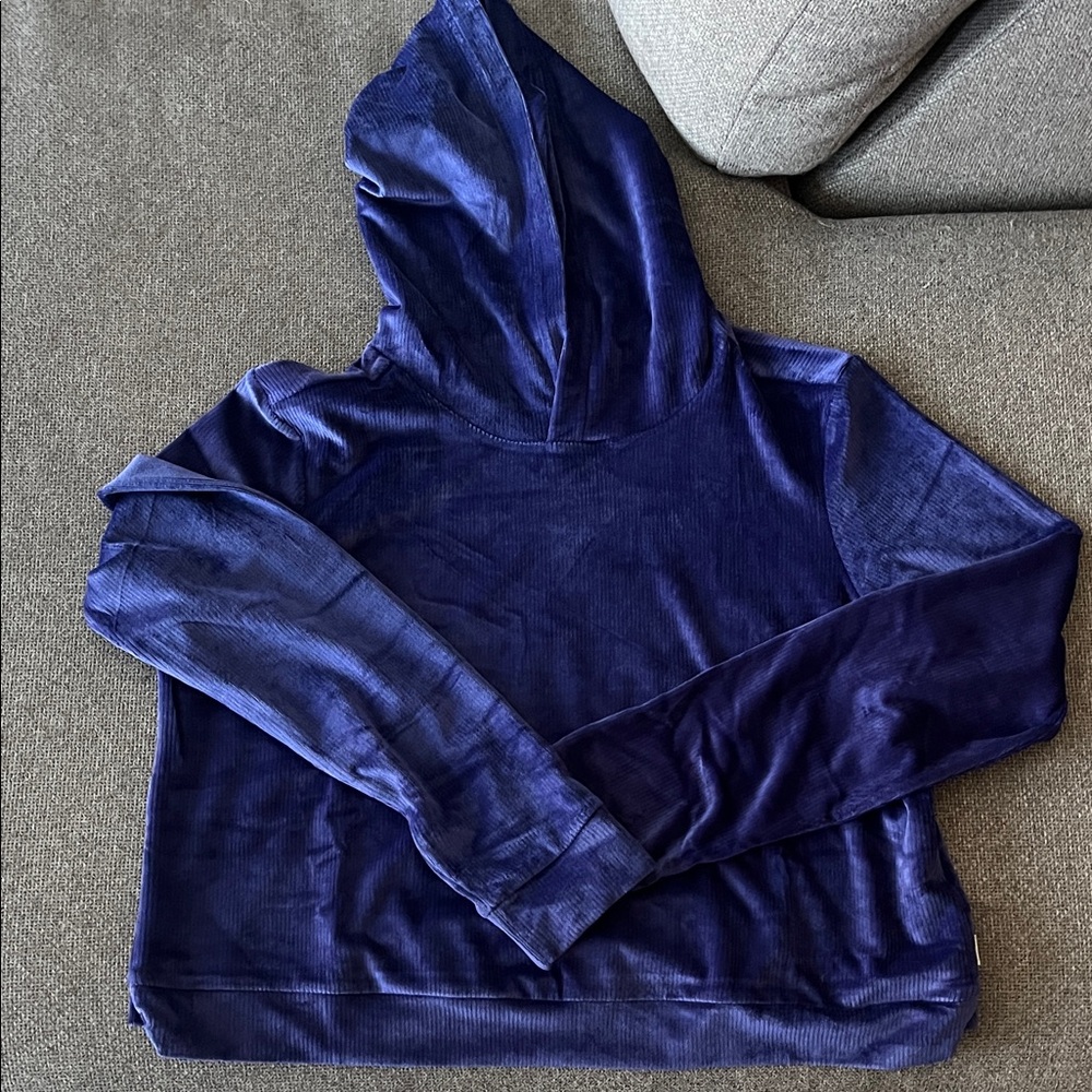 Vuori Deep Blue Velvet Hoodie